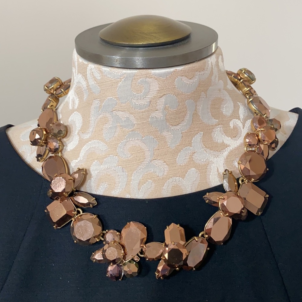 J. Crew Metallic Bronze Cluster Necklace